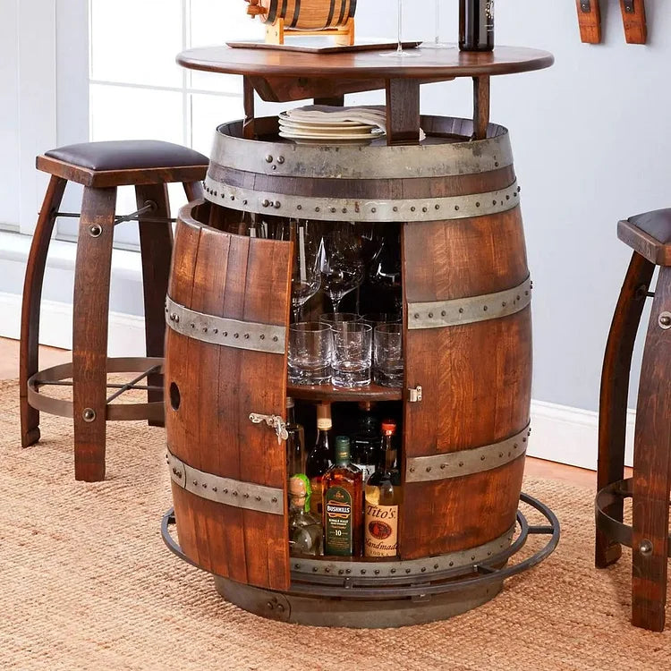 The Ultimate Wine Barrel Table (1 Table + 2 Chairs)