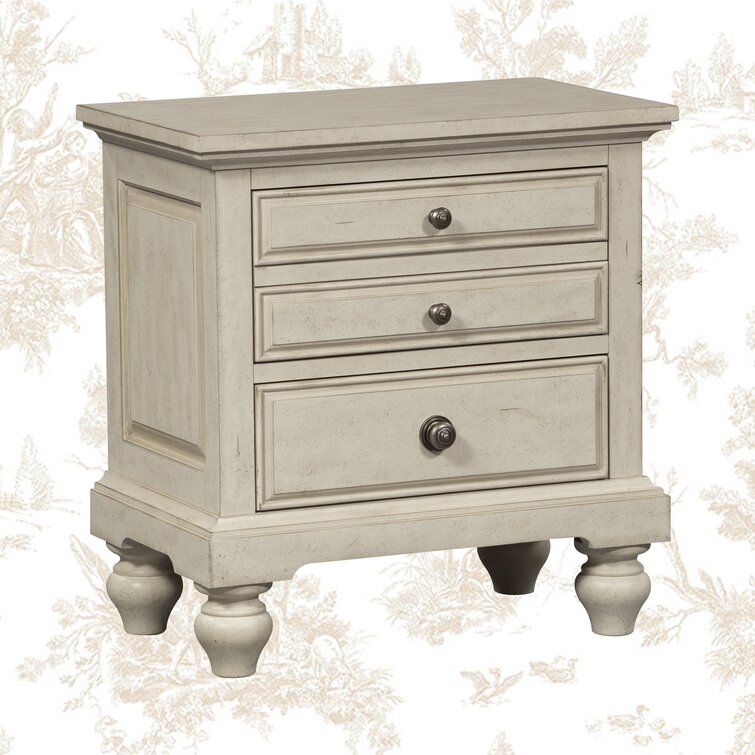 29'' Tall 2 - Drawer Nightstand in Antique White Set of 2