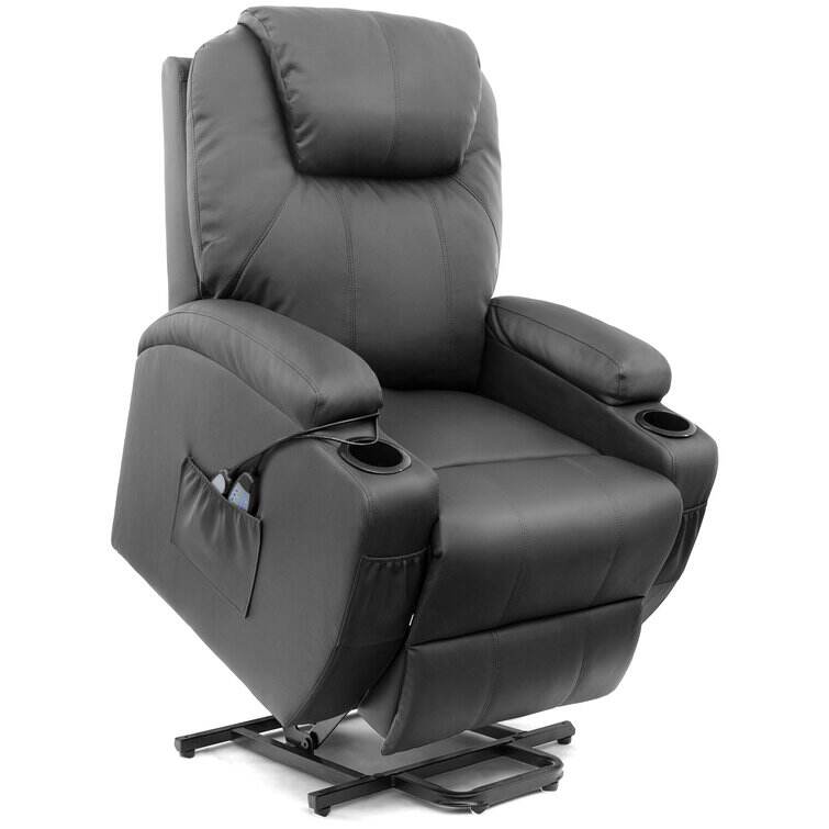 Faux Leather Power Lift Recliner Chair with Massage and Heating Functions