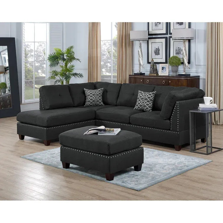 Sunnydale Left Hand Facing Sofa and Chaise with Ottoman