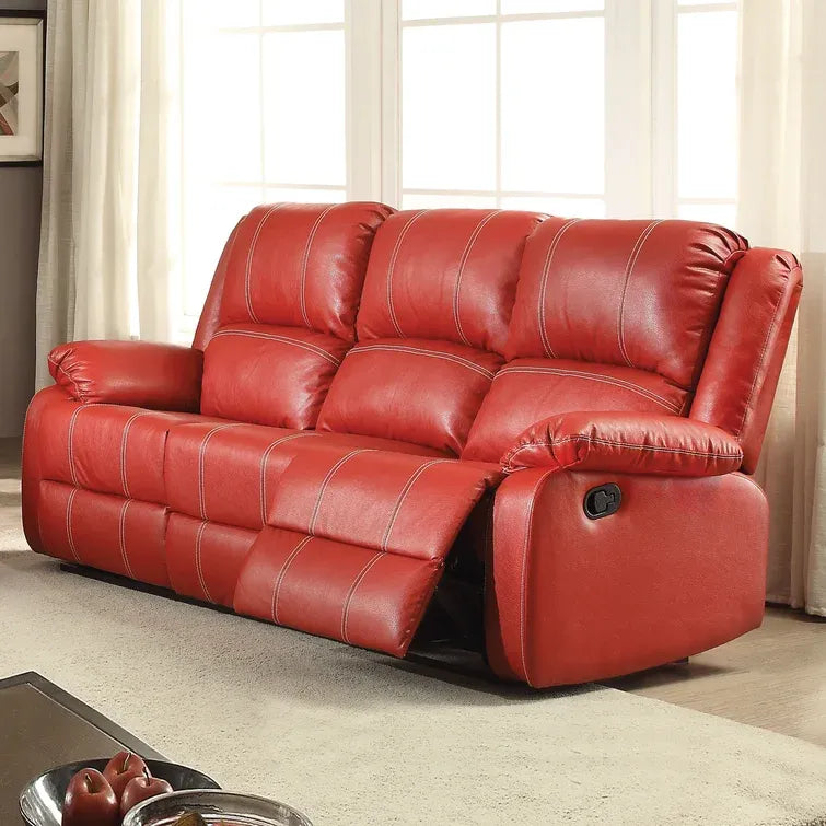 Hagar 81'' Faux Leather Pillow Top Arm Reclining Sofa