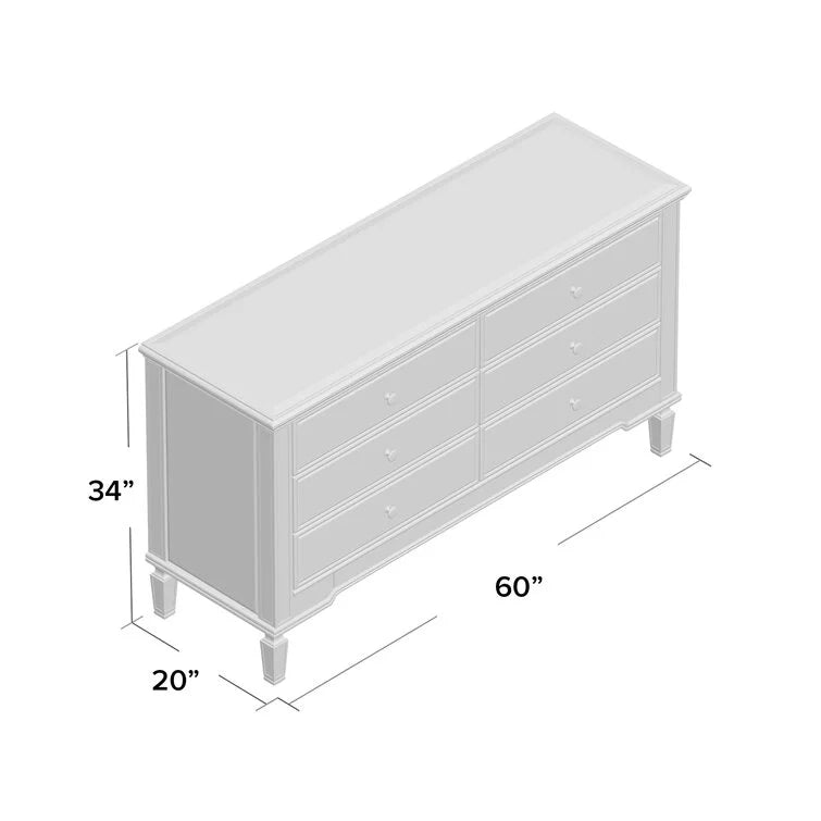 6 Drawer 60'' W Dresser