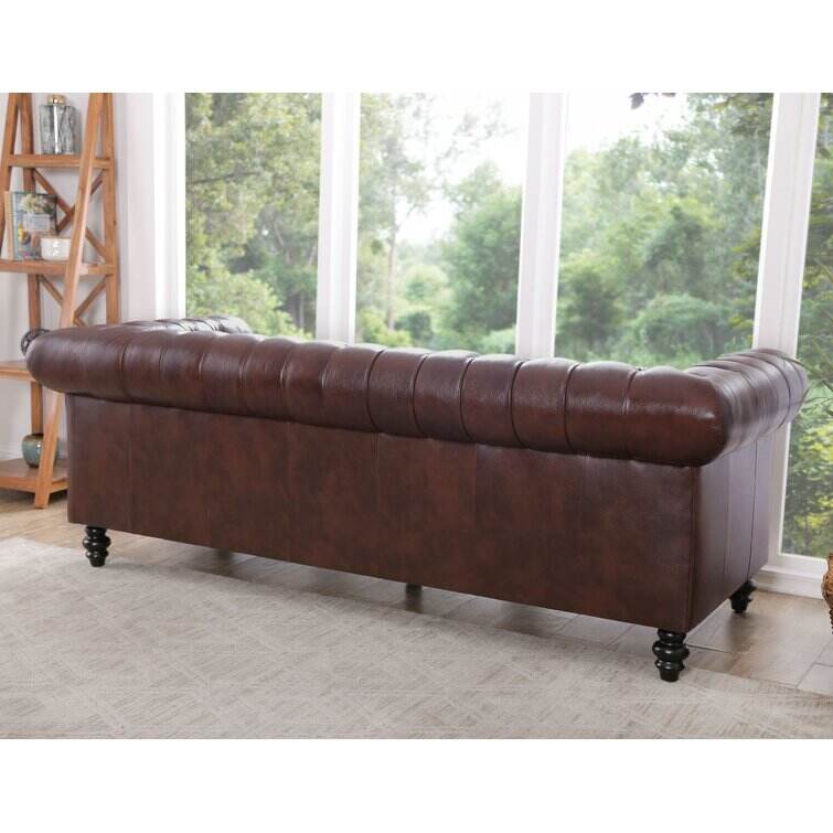 Ophelie 87'' Leather Sofa