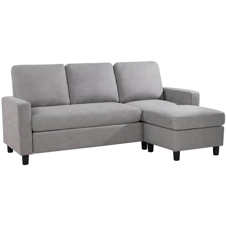 Harbuck 77.55" Wide Reversible Sofa & Chaise with Ottoman