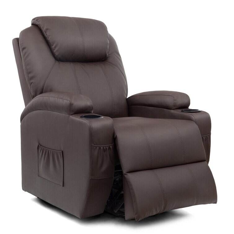 Faux Leather Power Lift Recliner Chair with Massage and Heating Functions