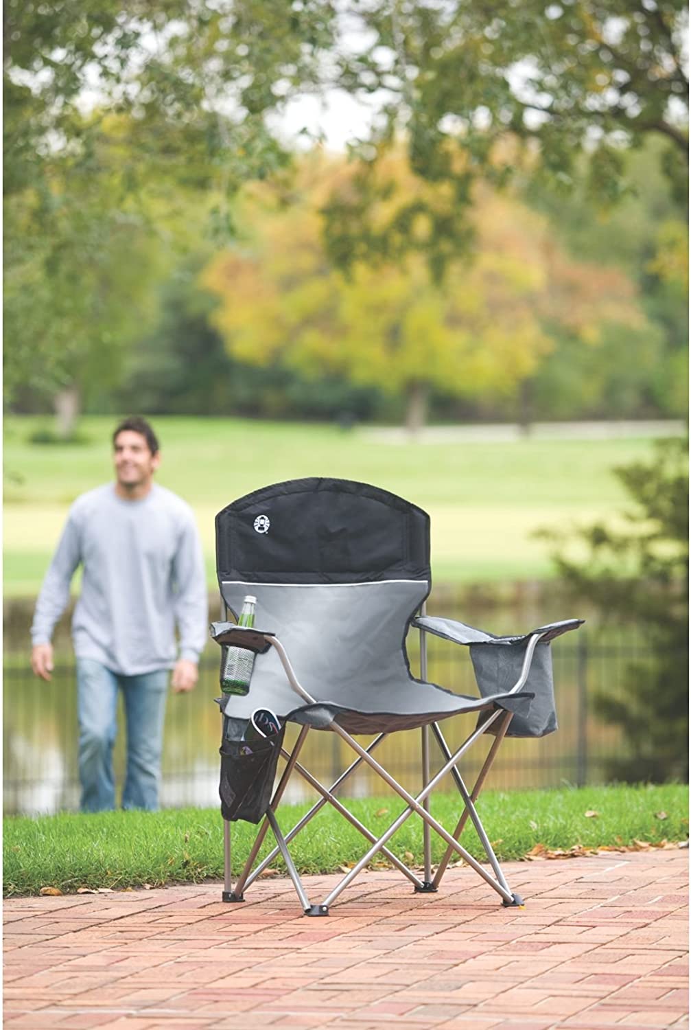 Camping Chair with Built-in 4 Can Cooler