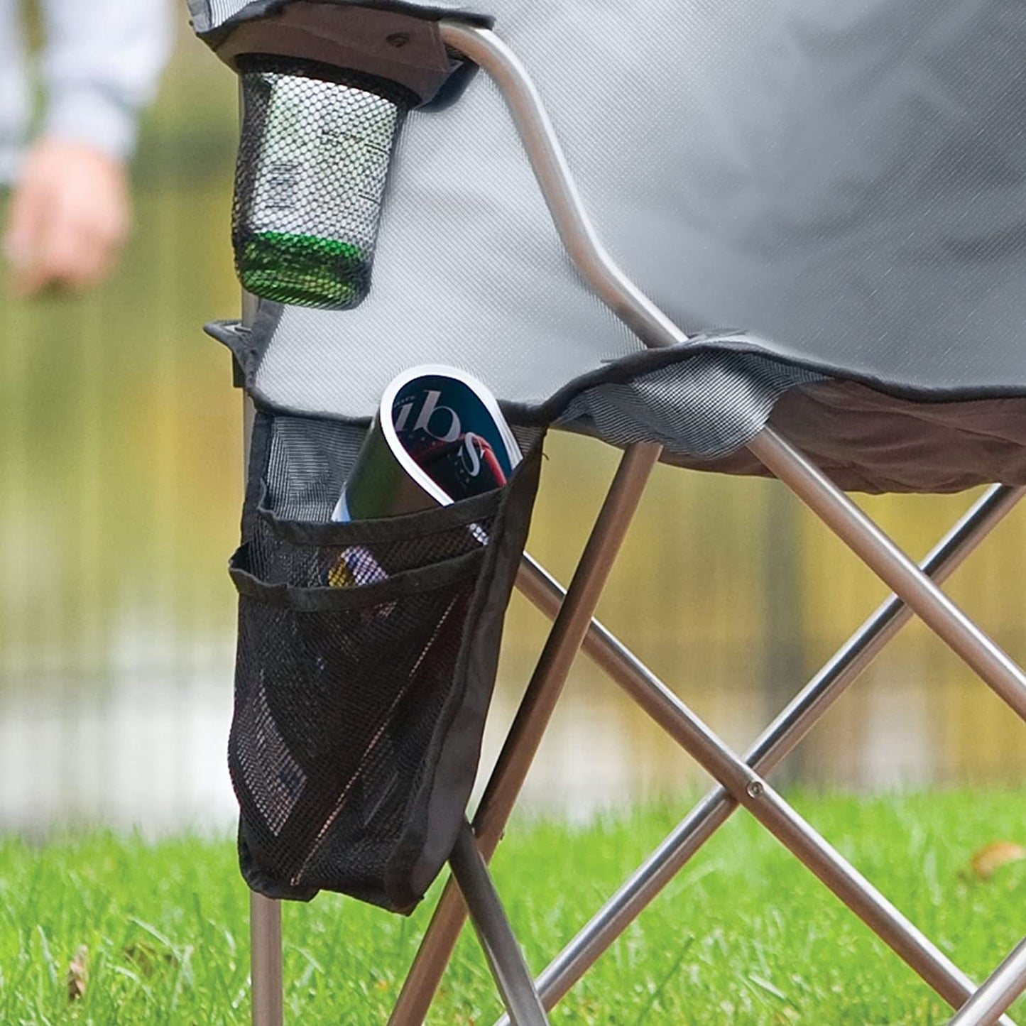 Camping Chair with Built-in 4 Can Cooler