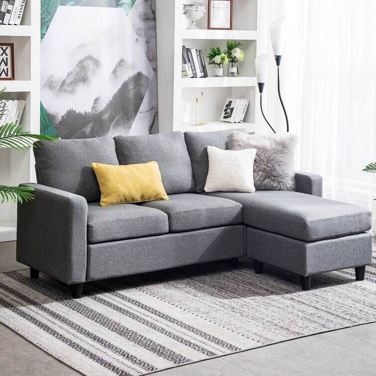 Campbelltown 78.5" Wide Reversible Sofa & Chaise with Ottoman