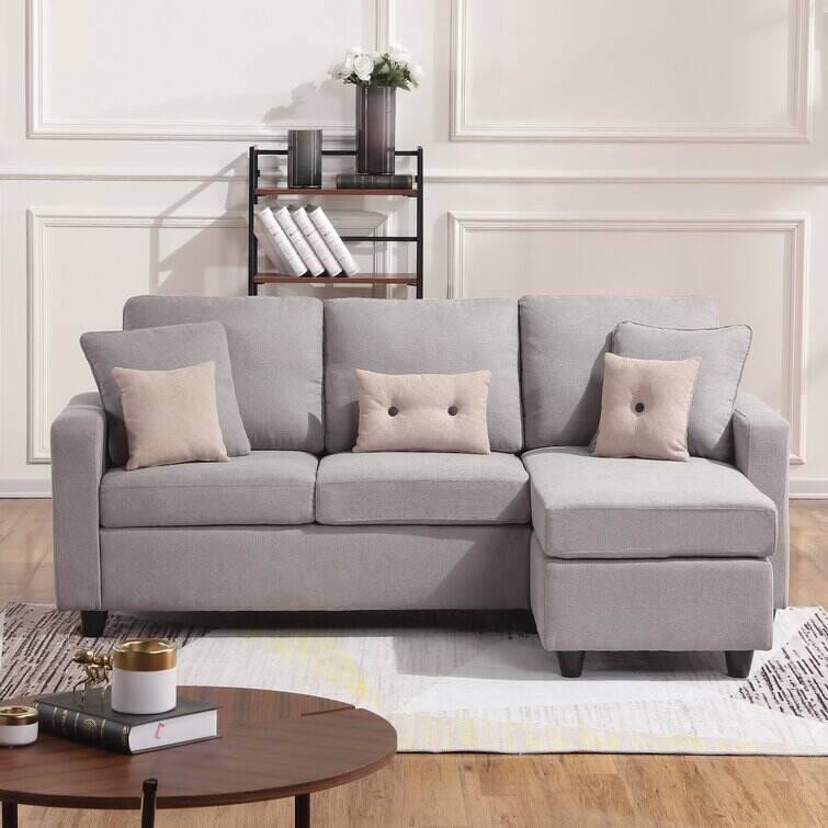 Campbelltown 78.5" Wide Reversible Sofa & Chaise with Ottoman