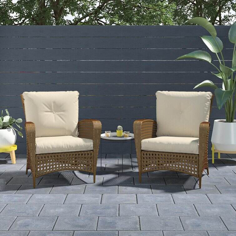 Coco Patio Chair with Cushions (Set of 2)