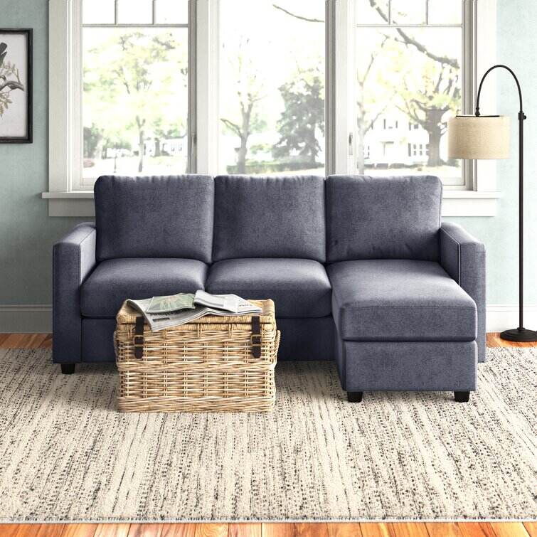 Campbelltown 78.5" Wide Reversible Sofa & Chaise with Ottoman