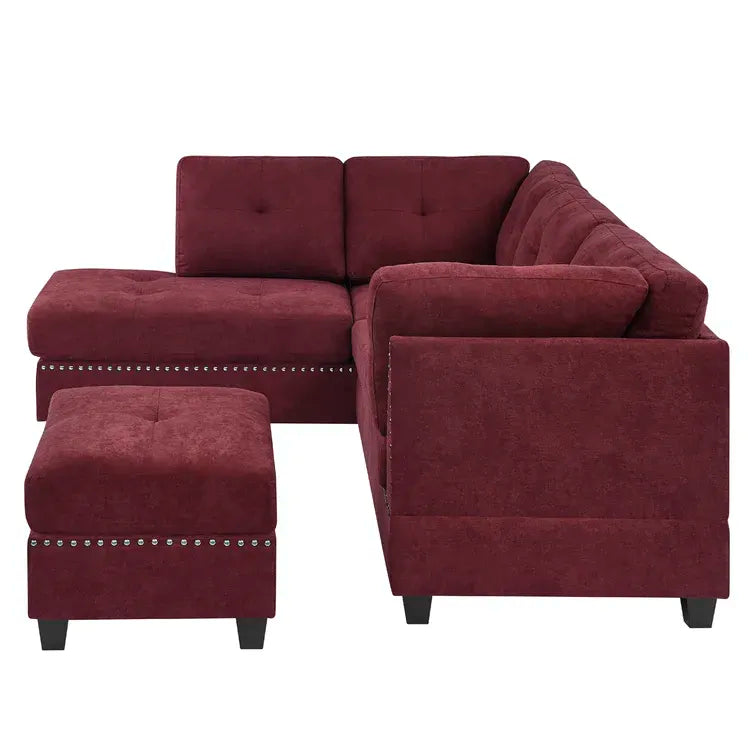 Sunnydale Left Hand Facing Sofa and Chaise with Ottoman