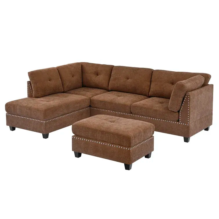 Sunnydale Left Hand Facing Sofa and Chaise with Ottoman