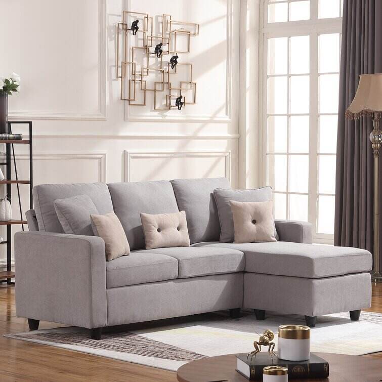 Campbelltown 78.5" Wide Reversible Sofa & Chaise with Ottoman