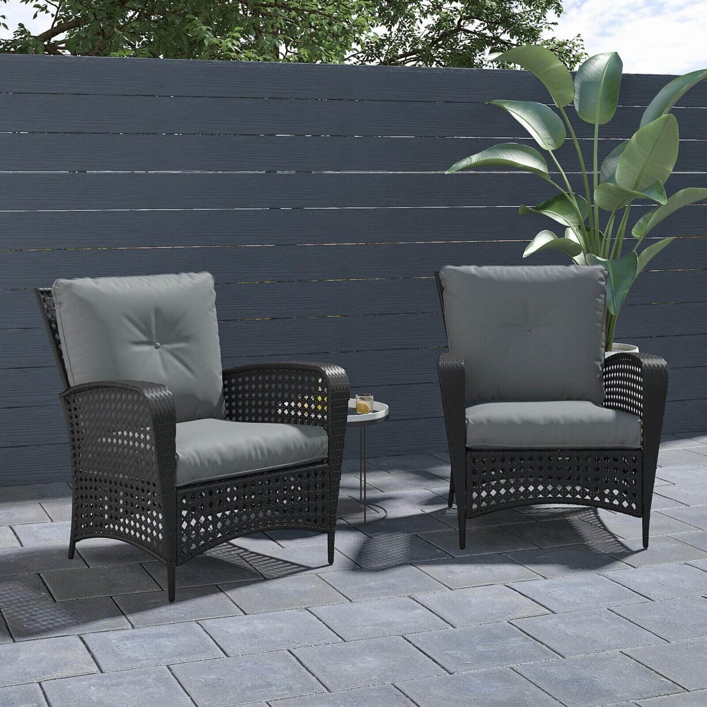 Coco Patio Chair with Cushions (Set of 2)