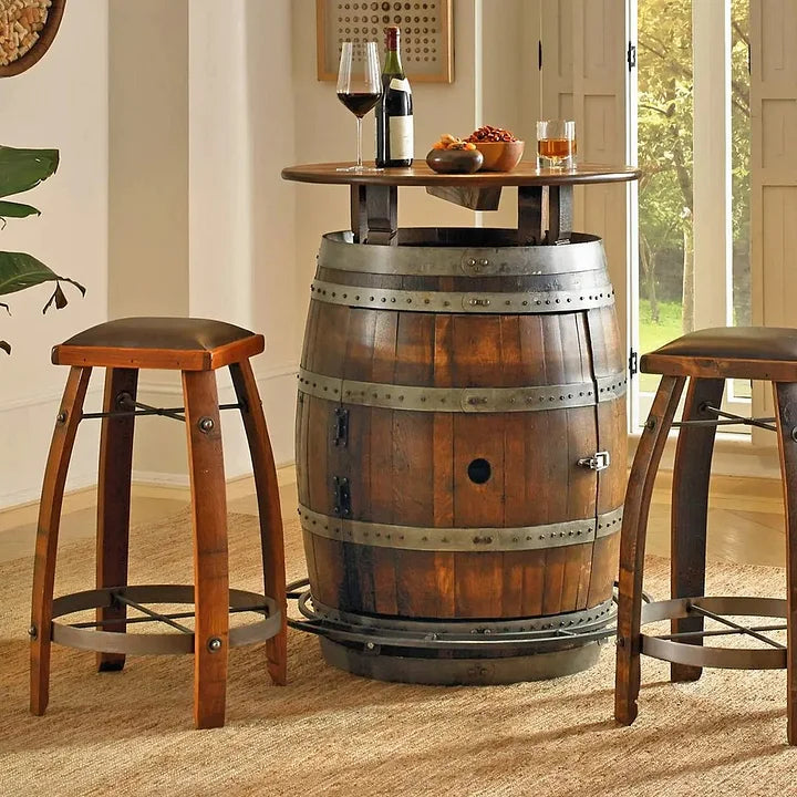 The Ultimate Wine Barrel Table (1 Table + 2 Chairs)