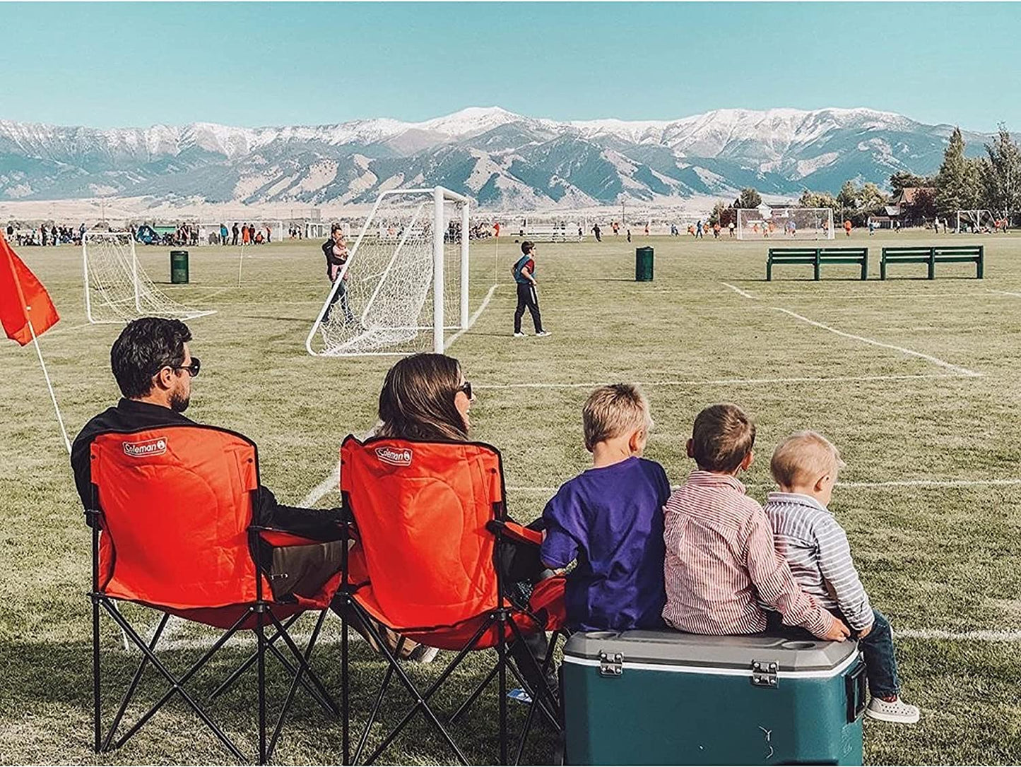 Camping Chair with Built-in 4 Can Cooler