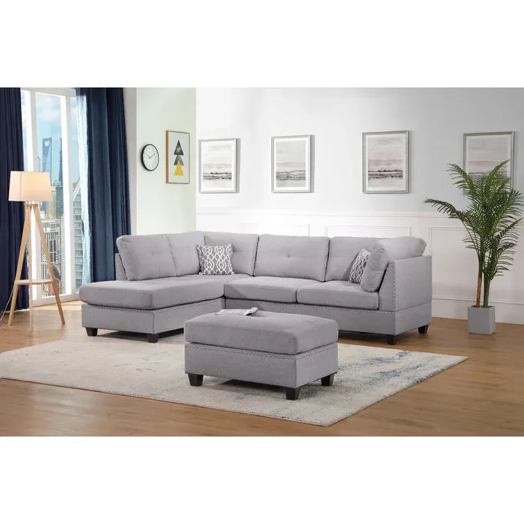 Sunnydale Left Hand Facing Sofa and Chaise with Ottoman