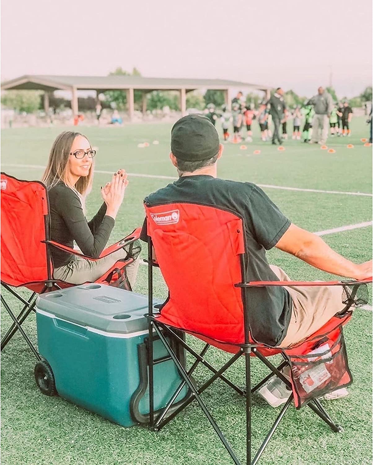 Camping Chair with Built-in 4 Can Cooler