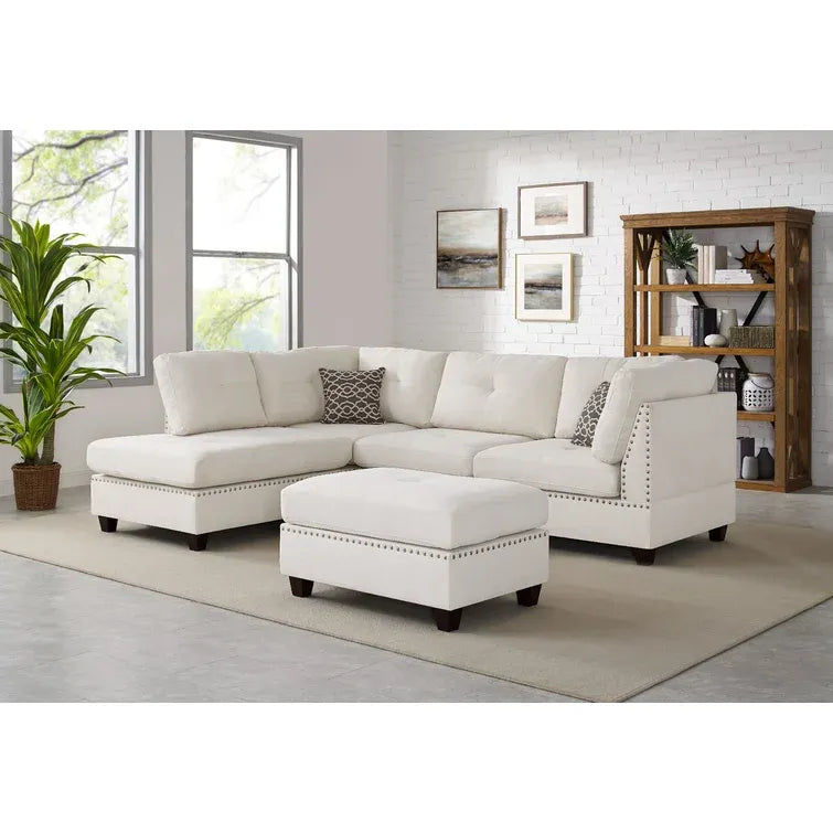 Sunnydale Left Hand Facing Sofa and Chaise with Ottoman