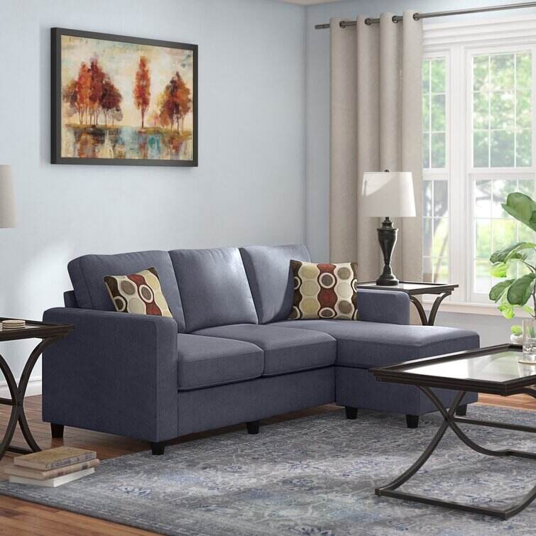 Campbelltown 78.5" Wide Reversible Sofa & Chaise with Ottoman