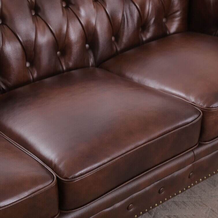 Ophelie 87'' Leather Sofa