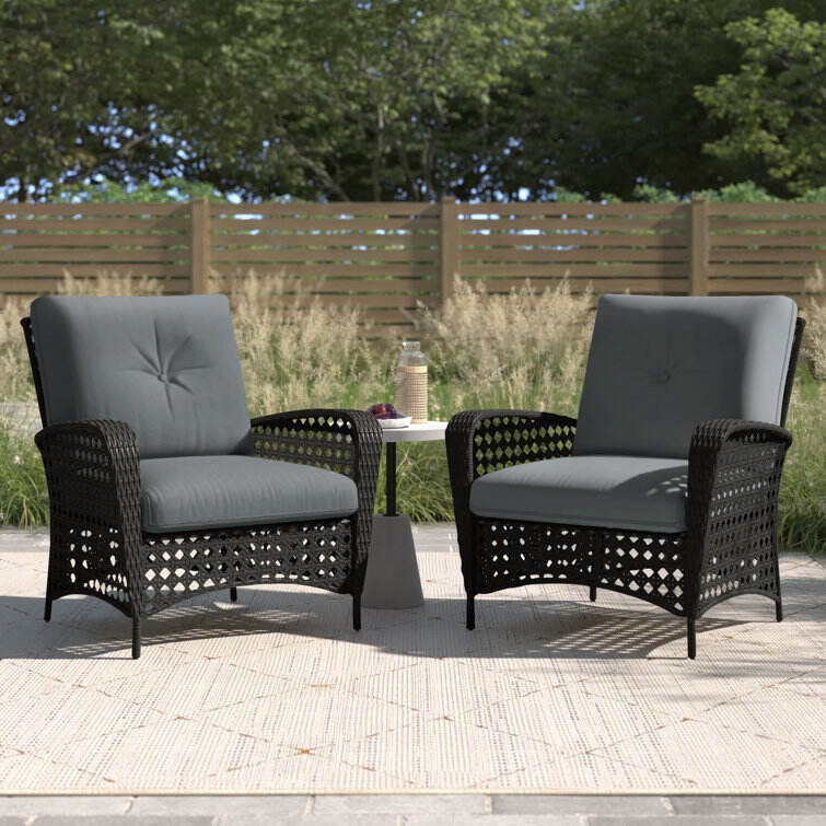 Coco Patio Chair with Cushions (Set of 2)