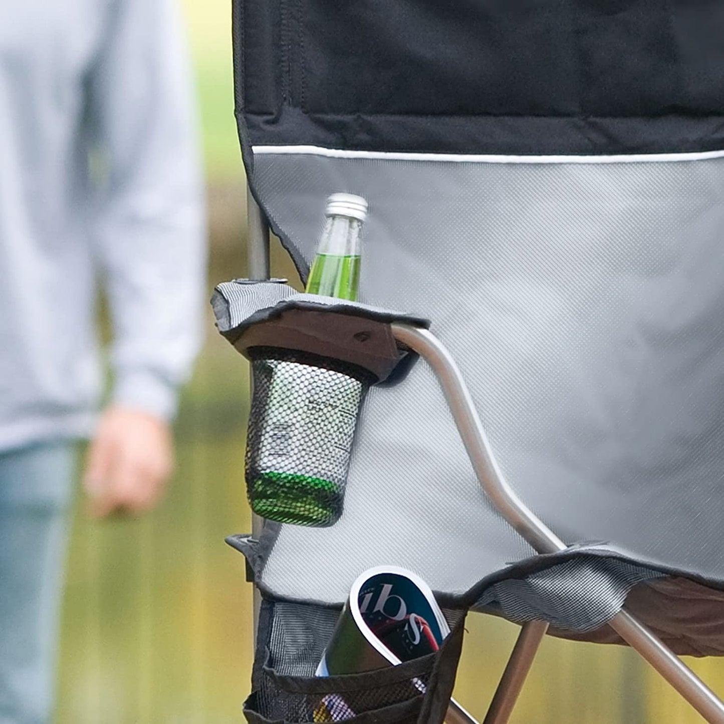 Camping Chair with Built-in 4 Can Cooler