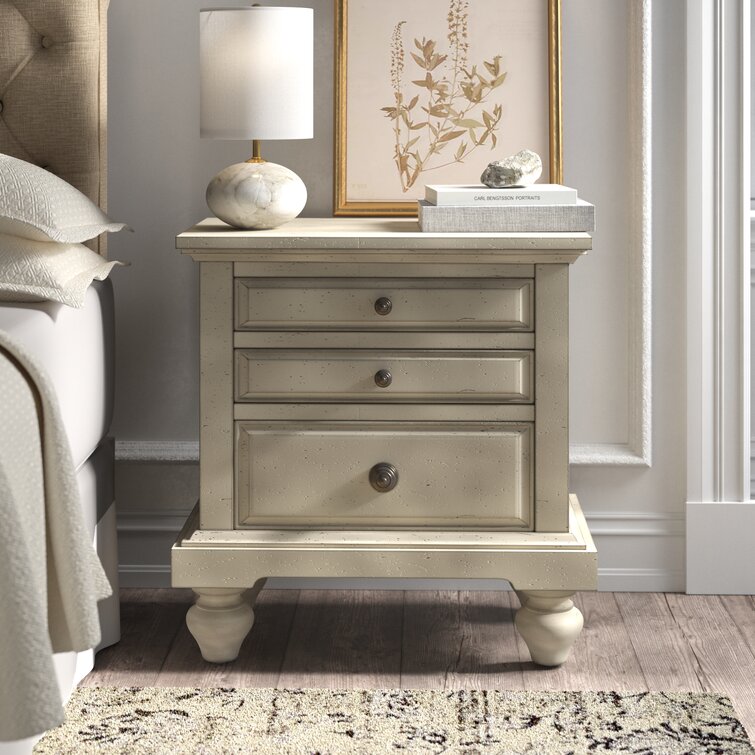 29'' Tall 2 - Drawer Nightstand in Antique White Set of 2