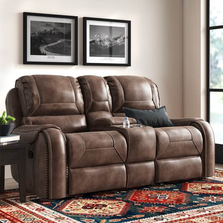 Colleen 77.95'' Pillow Top Arm Reclining Loveseat