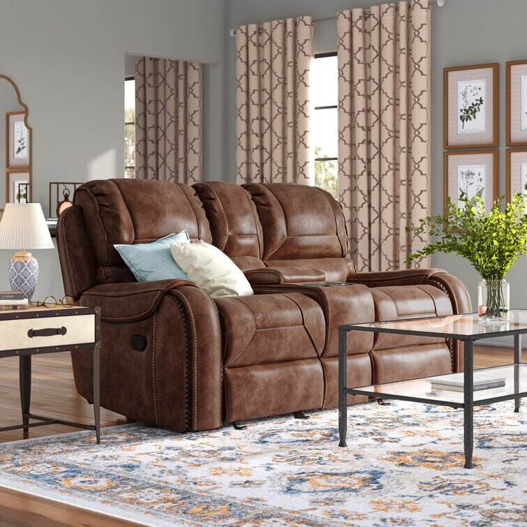 Colleen 77.95'' Pillow Top Arm Reclining Loveseat