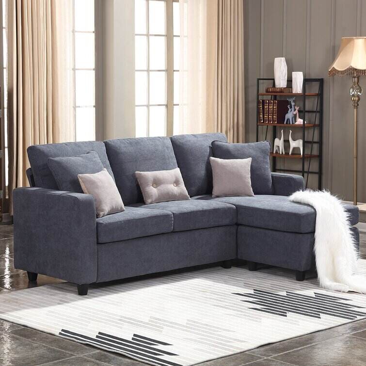 Campbelltown 78.5" Wide Reversible Sofa & Chaise with Ottoman