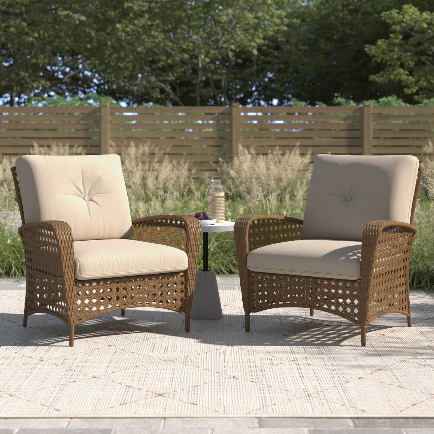 Coco Patio Chair with Cushions (Set of 2)