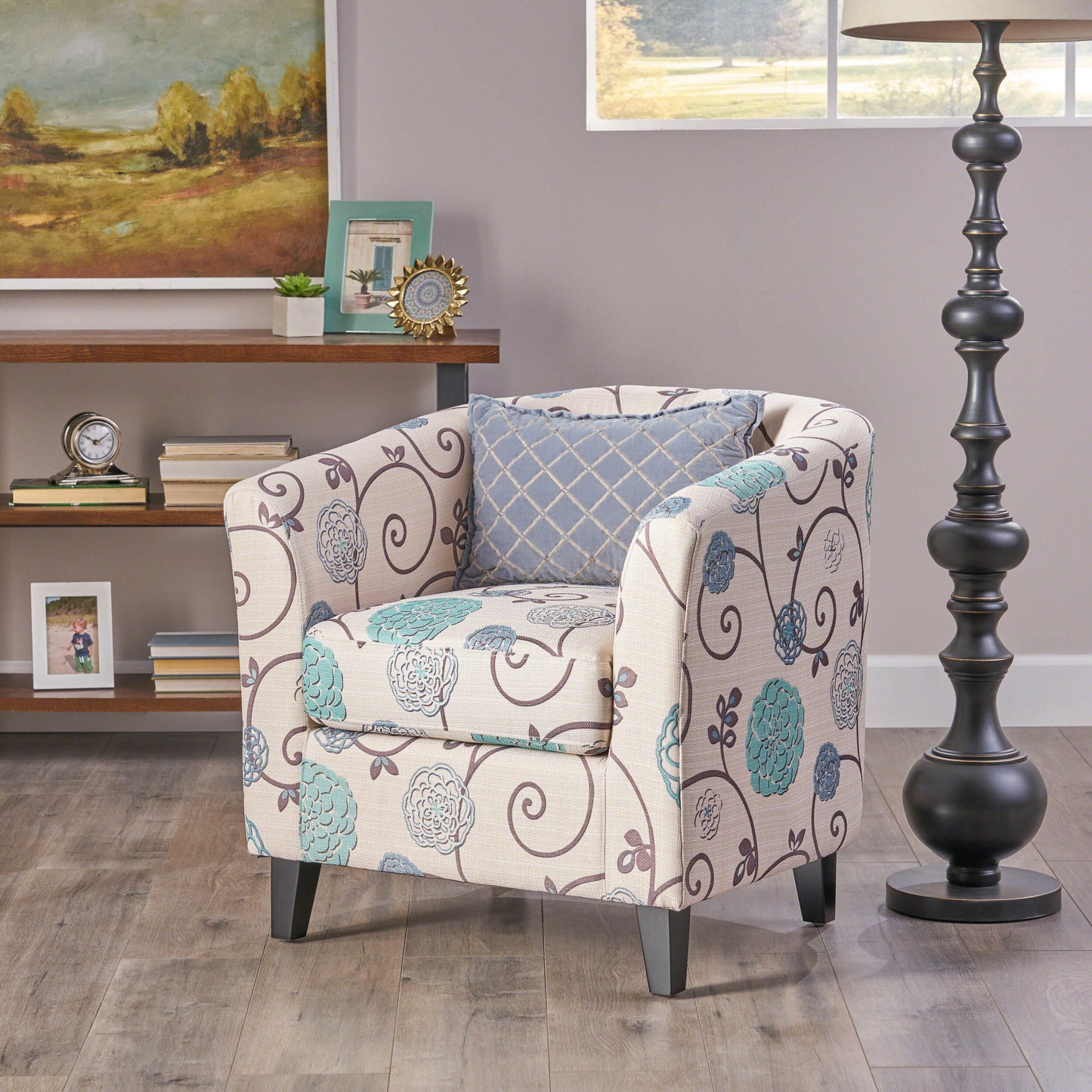 Indoor Contemporary Fabric Club Chair