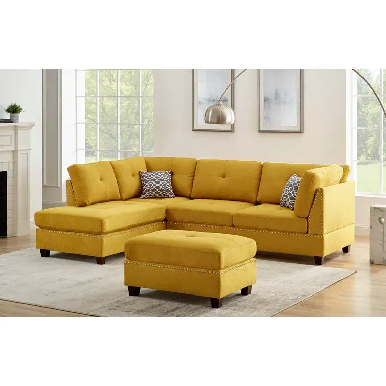 Sunnydale Left Hand Facing Sofa and Chaise with Ottoman