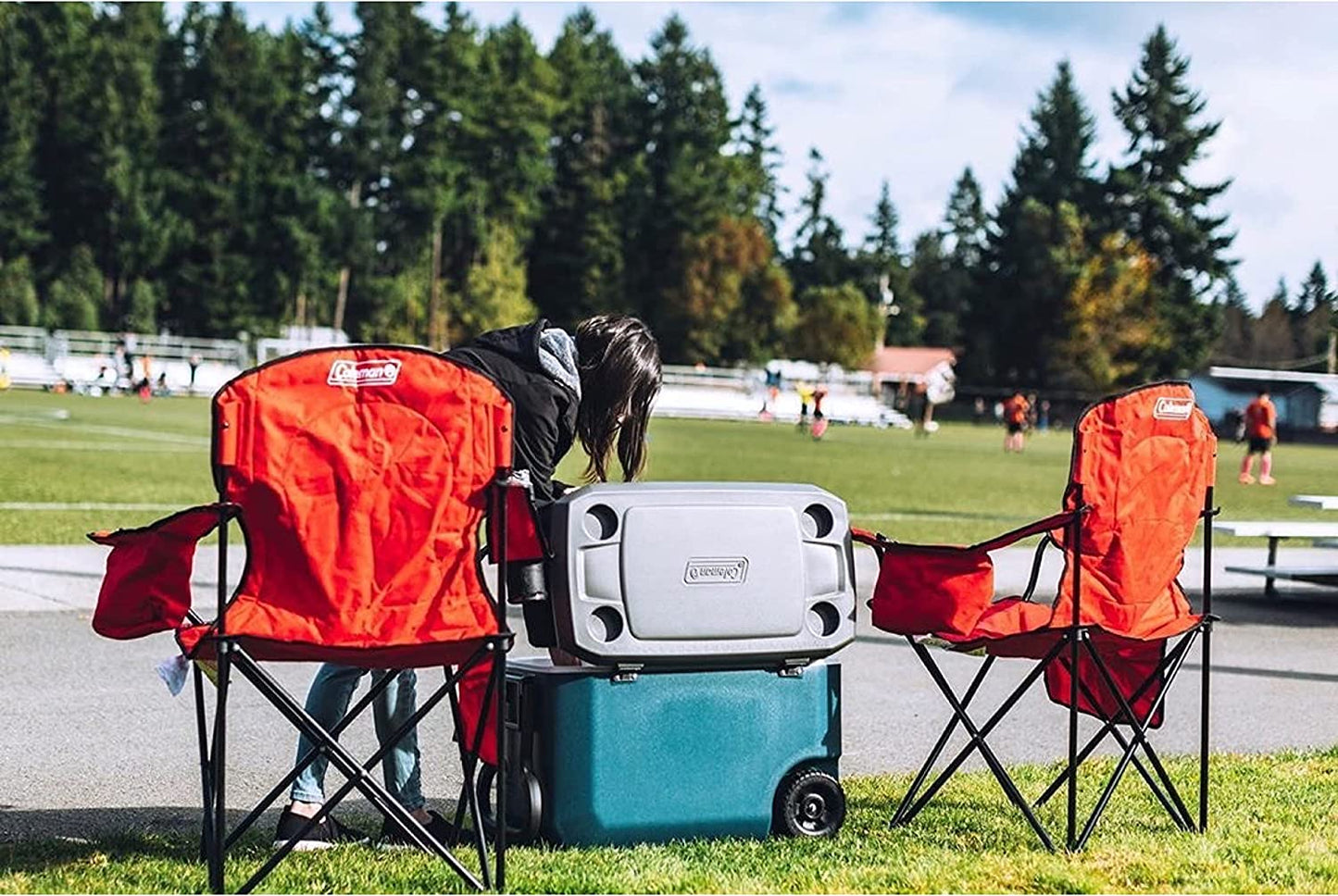 Camping Chair with Built-in 4 Can Cooler