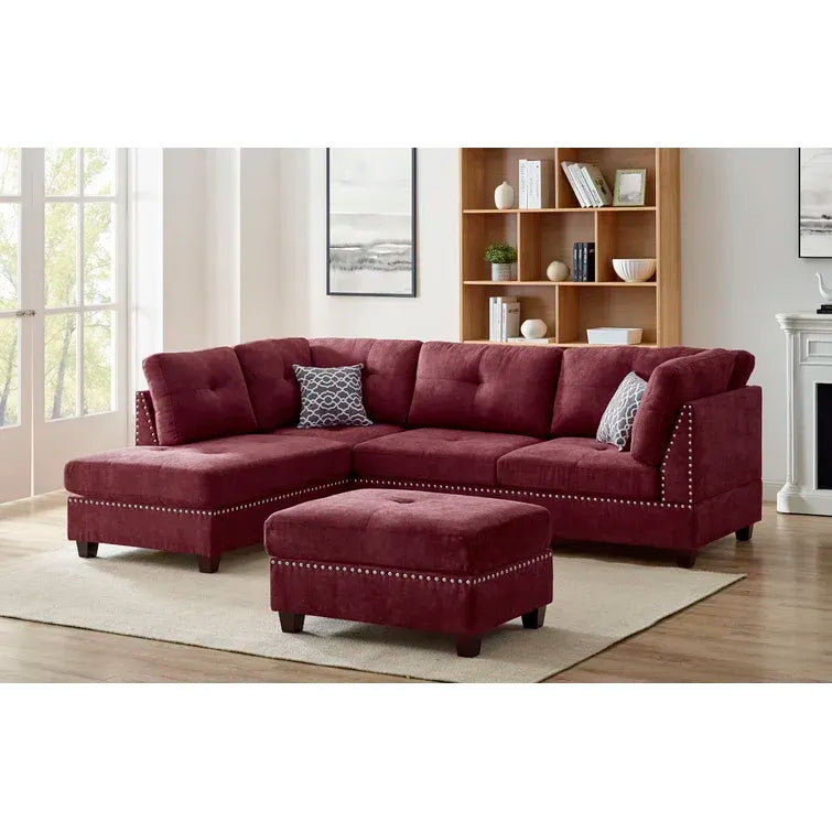 Sunnydale Left Hand Facing Sofa and Chaise with Ottoman