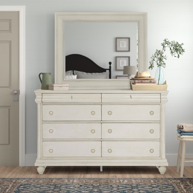 Deonte 8 Drawer 64'' W Double Dresser With Mirror