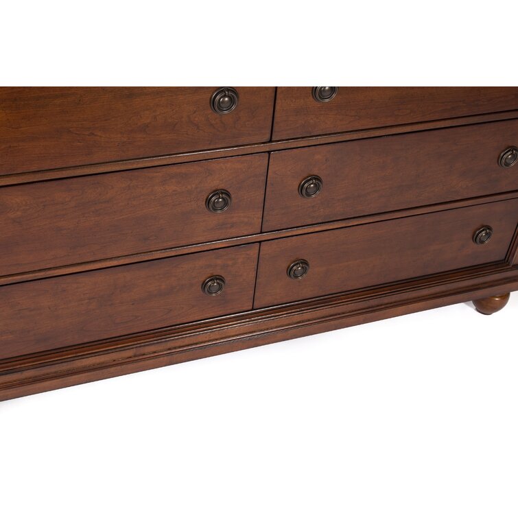 Deonte 8 Drawer 64'' W Double Dresser With Mirror