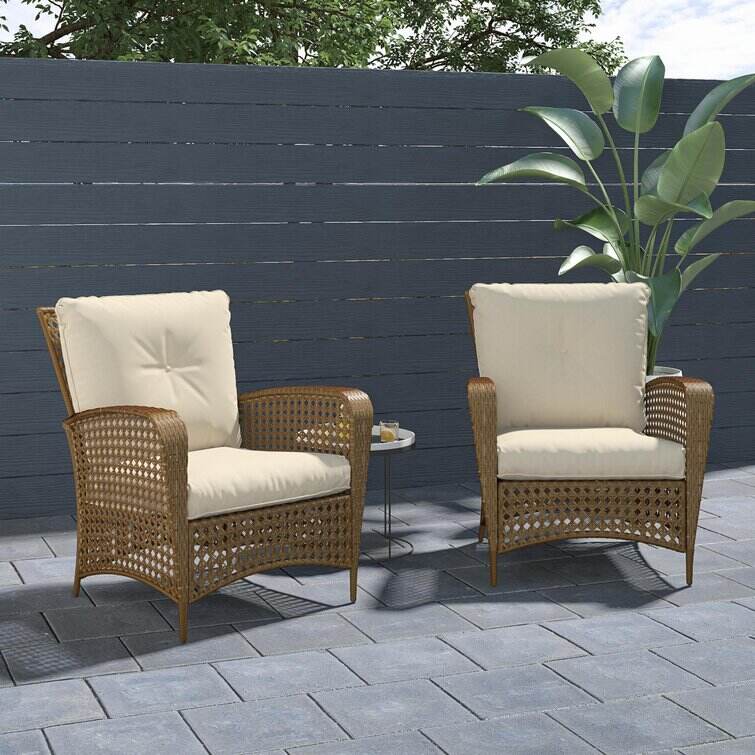 Coco Patio Chair with Cushions (Set of 2)