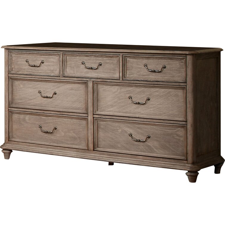 Diane 7 Drawer 66'' W Dresser with Mirror