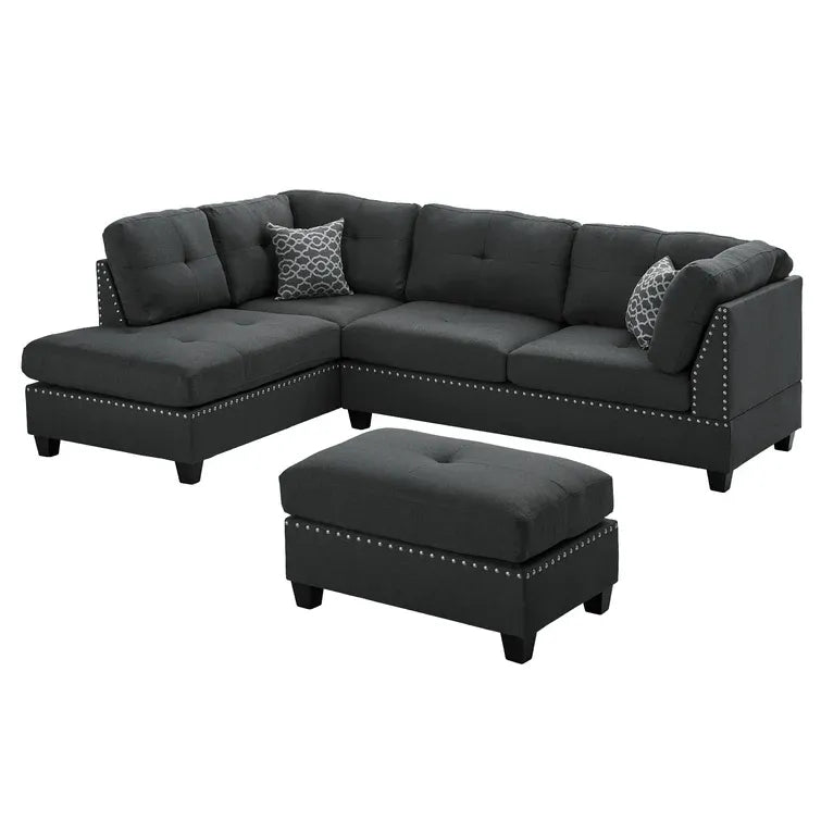 Sunnydale Left Hand Facing Sofa and Chaise with Ottoman