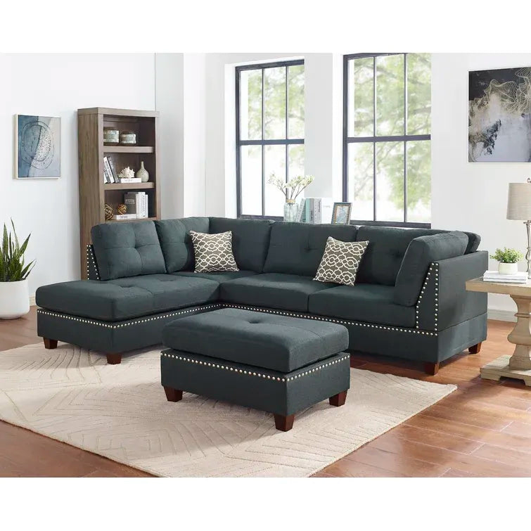 Sunnydale Left Hand Facing Sofa and Chaise with Ottoman