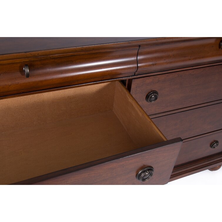 Deonte 8 Drawer 64'' W Double Dresser With Mirror